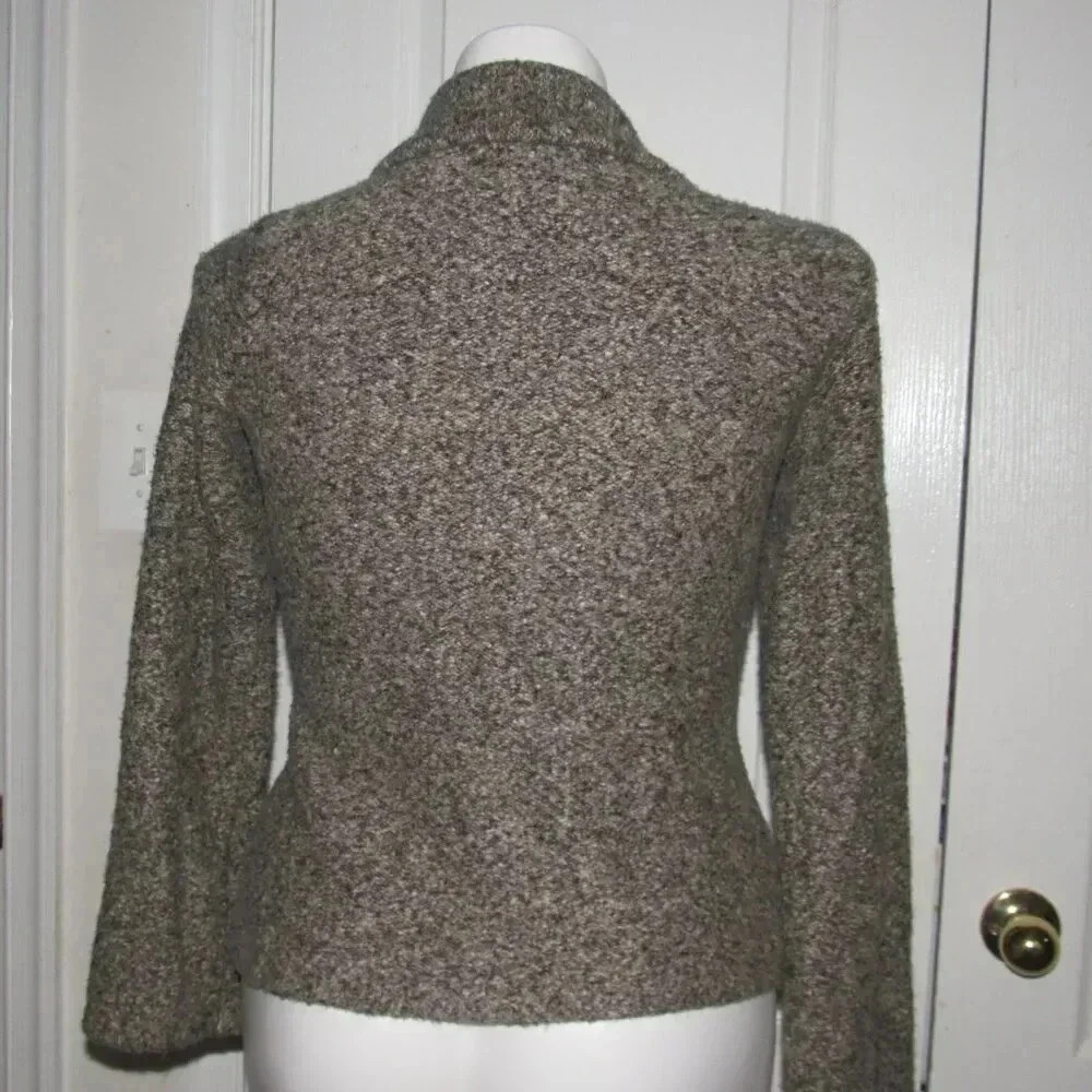 CABI Shawl Collar Knit Button Front Brown Tan Cardigan Style #340 Jacket Size M - Picture 5 of 7